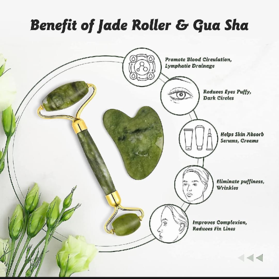 Jade Roller + Gua Sha set