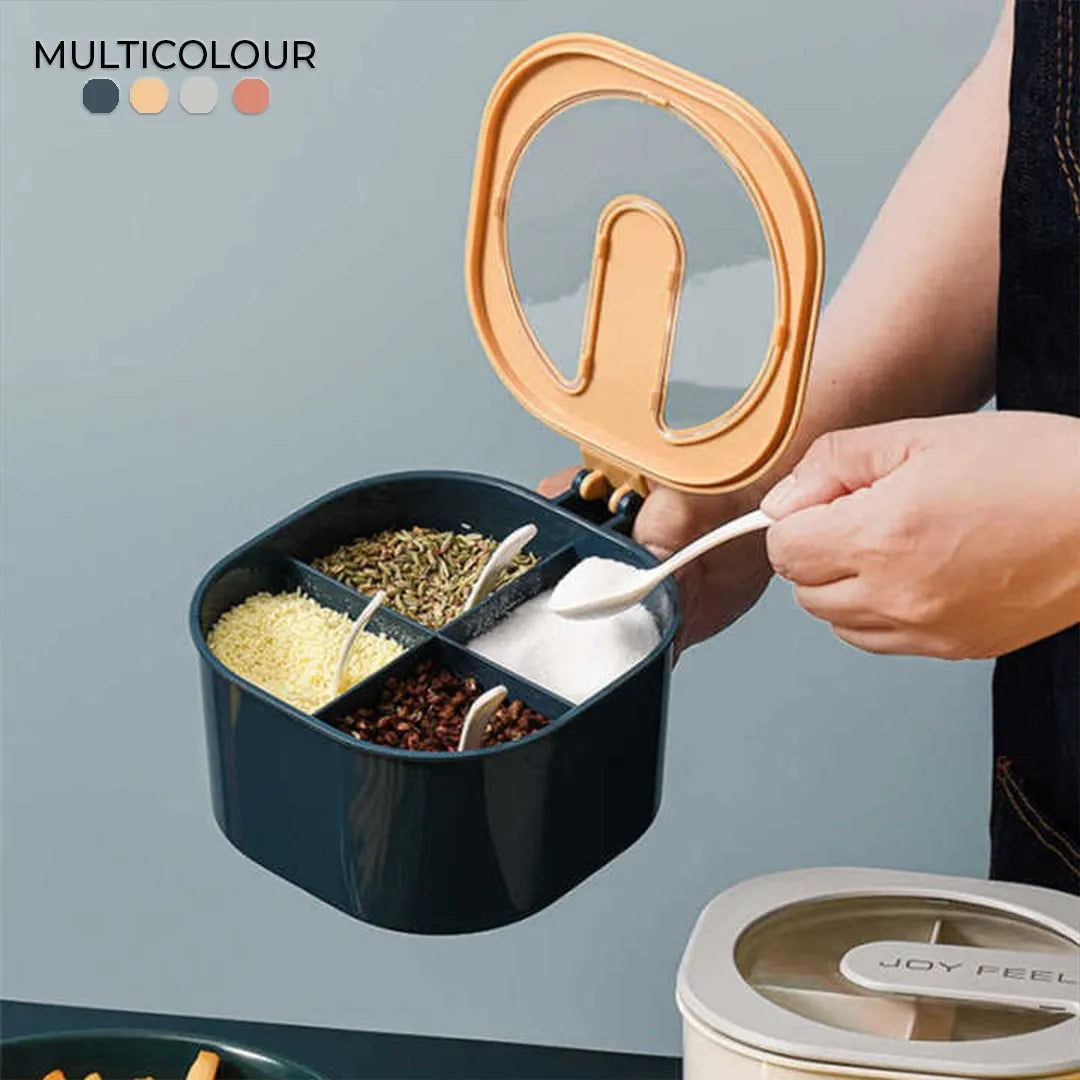 Spice Box 4-in-1 Partitioned Organizer Kitchen Square Box